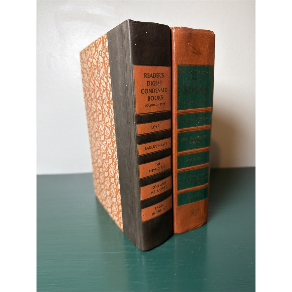 Vintage Readers Digest Condensed Books Volume 2 1968  Volume 2 1975 1st Editions